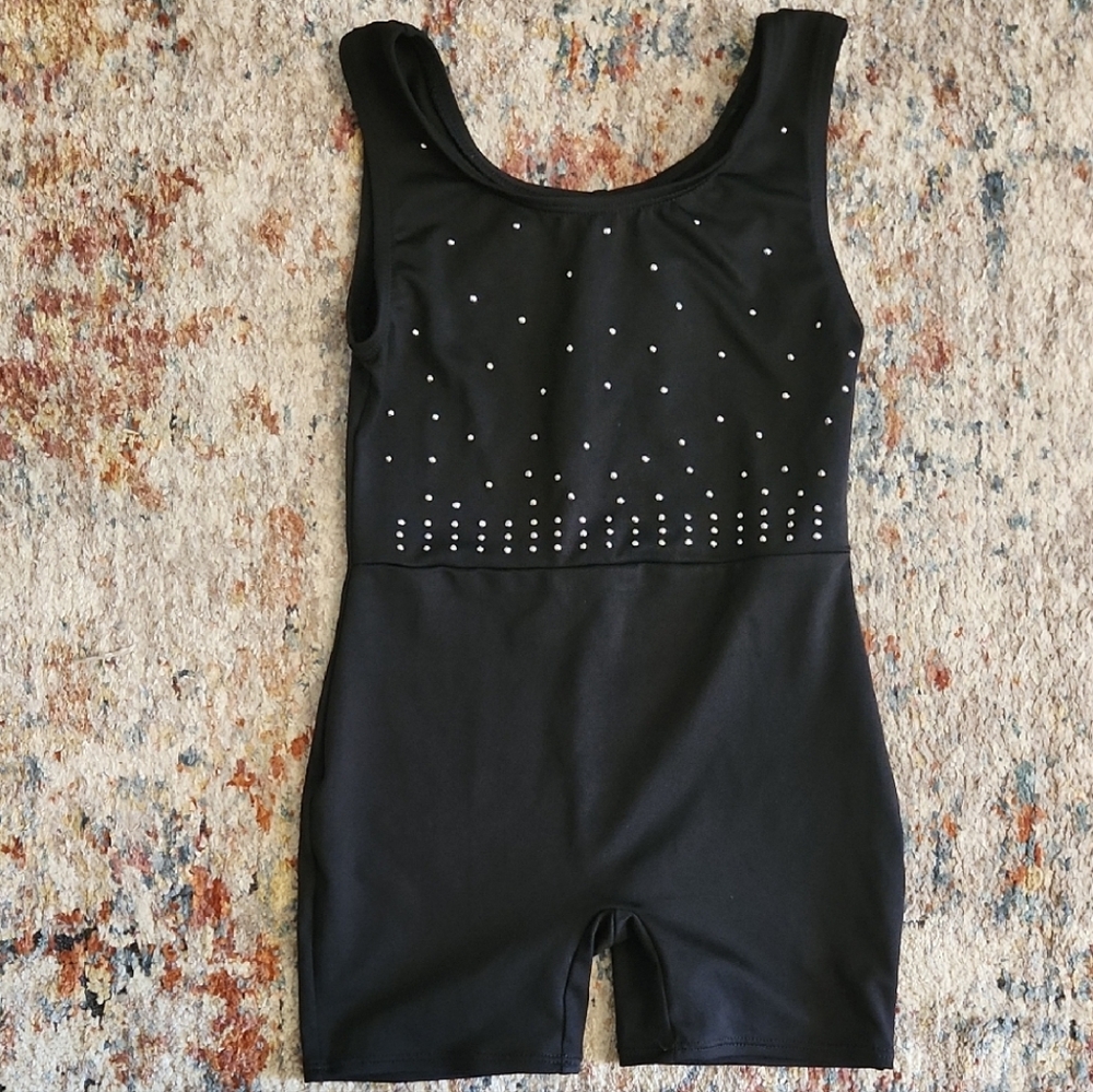 Cat & Jack Black And Sparkle Studded Leotard